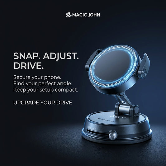 MAGIC JOHN Clip-On Magnetic Phone Mount