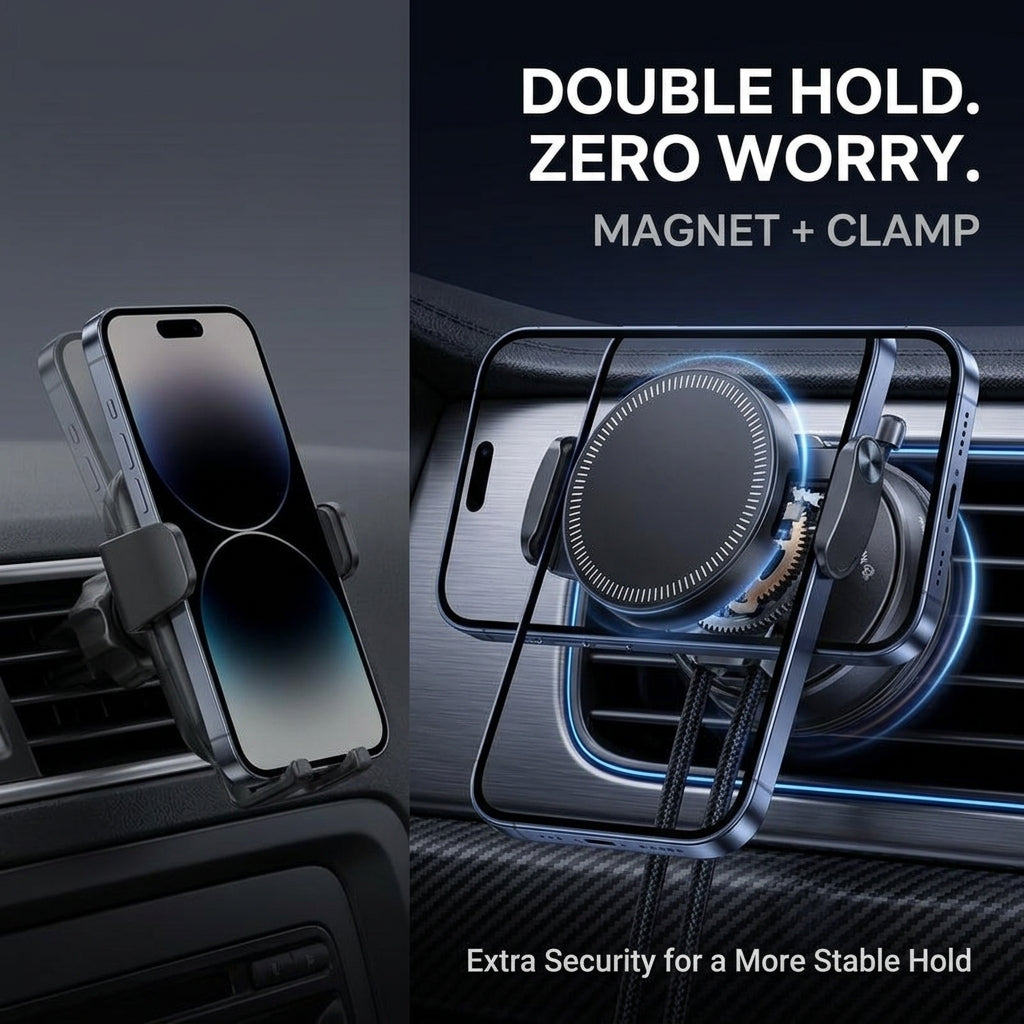 MAGIC JOHN Clip-On Magnetic Phone Mount