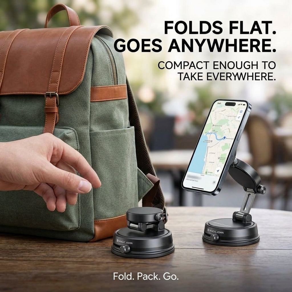 MAGIC JOHN Clip-On Magnetic Phone Mount