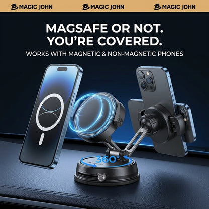 MAGIC JOHN Clip-On Magnetic Phone Mount