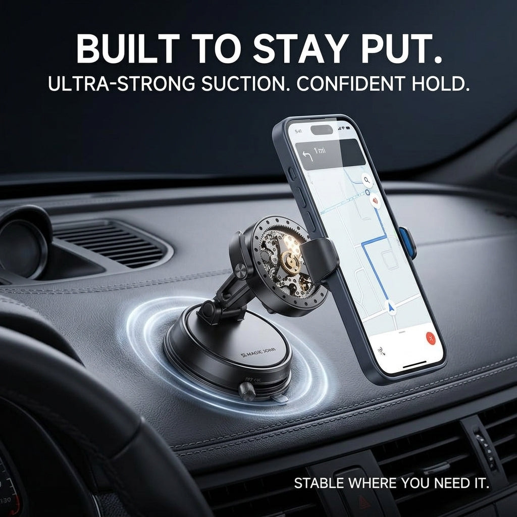 MAGIC JOHN Clip-On Magnetic Phone Mount